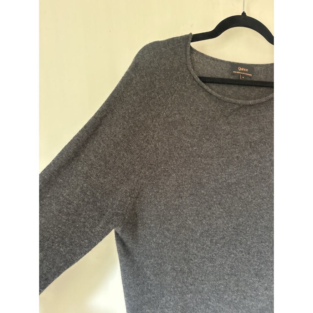 Quince Cashmere Sweater Small Boatneck Heather Charcoal Soft Womens - Picture 8 of 8